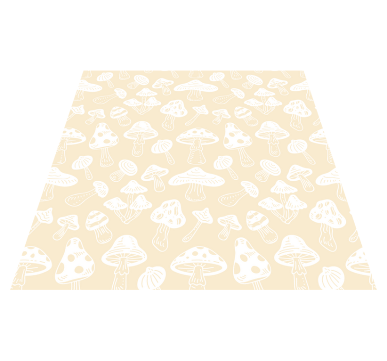 Beige sopdesign vinyl teppe blomster og planter - Tenstickers