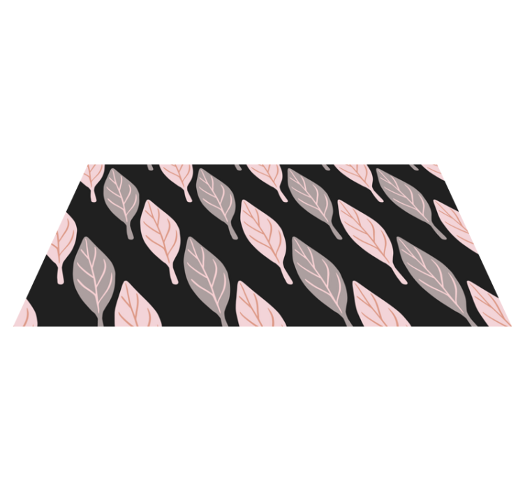 Stilig bladmønster vinyl teppe blomster og planter - Tenstickers