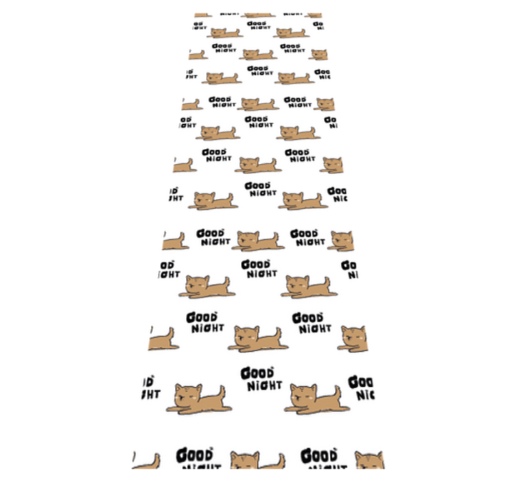 Vinyl teppe soverom søt hund som sover - Tenstickers