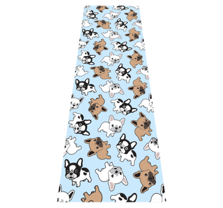 Vinyl teppe soverom fransk bulldog mønster - Tenstickers