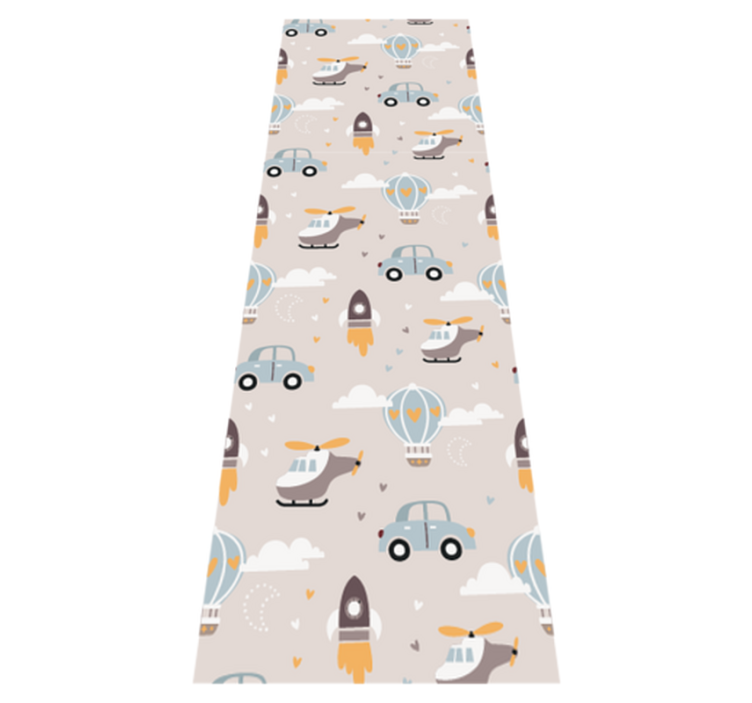 Søtt design illustrasjon for barn vinyl teppe soverom - Tenstickers