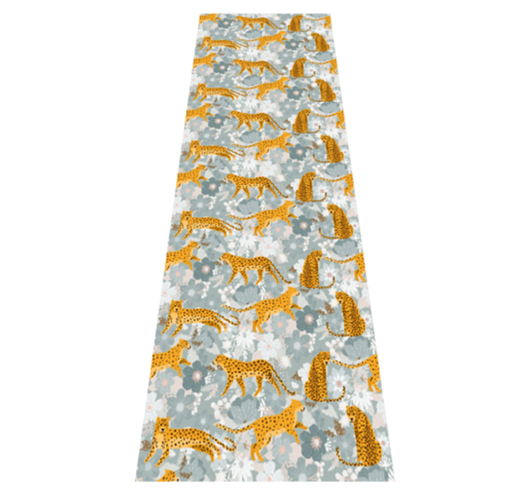 Håndtegnet eksotiske dyr vinyl teppe soverom - Tenstickers