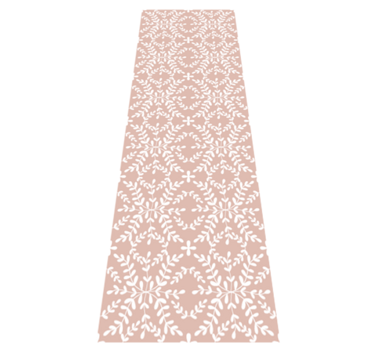 Vinyl teppe soverom vintage ornamentale blader mønster - Tenstickers