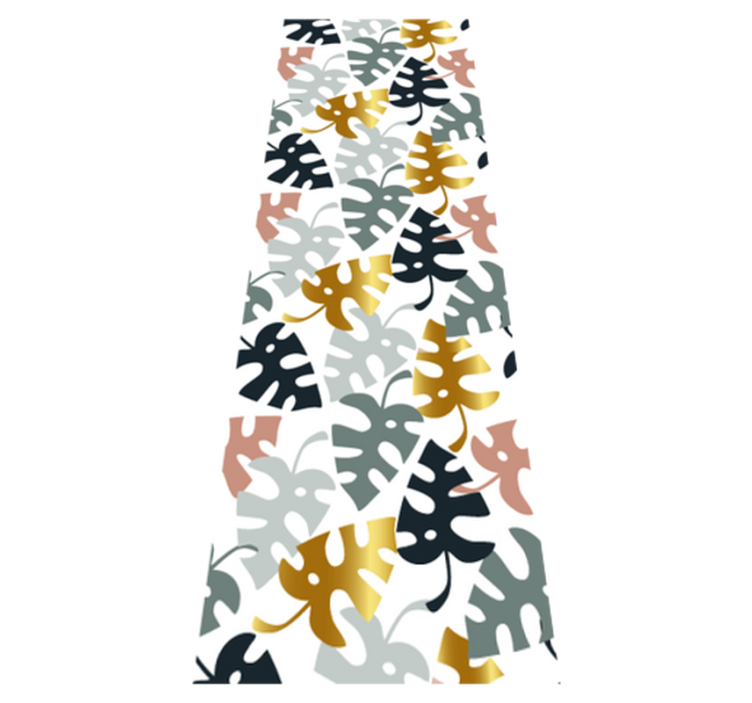 Vinyl teppe soverom gyldne og flerfargede blader - Tenstickers