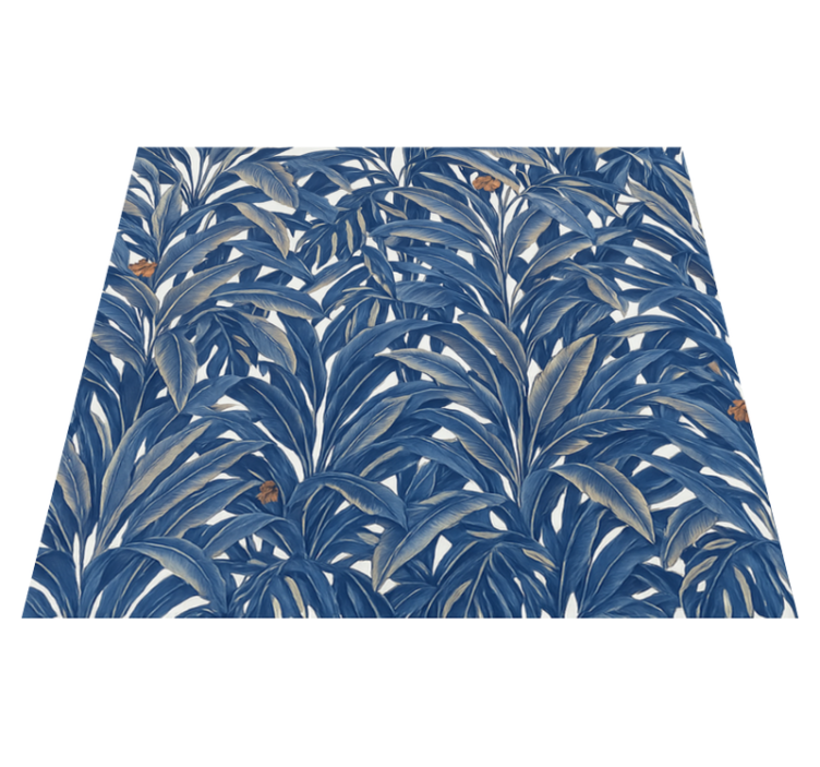 Lush indigo jungle vinyl teppe soverom - Tenstickers