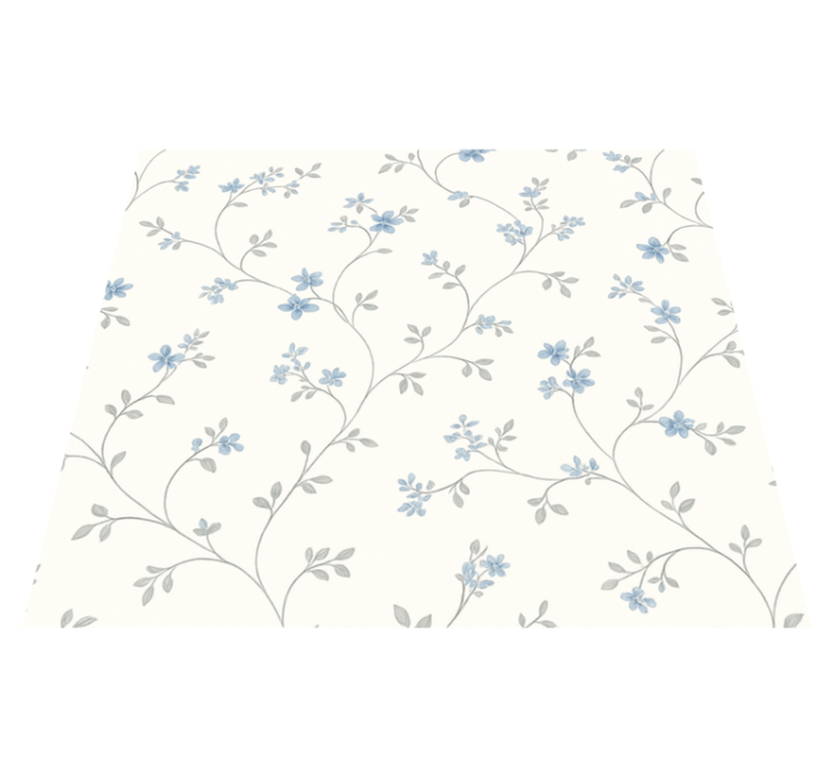 Classic blue meadow trail vinyl teppe soverom - Tenstickers