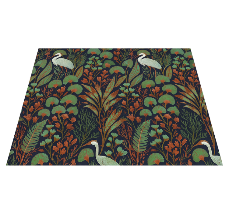 Vinyl teppe soverom med eksotisk asiatisk natur - Tenstickers