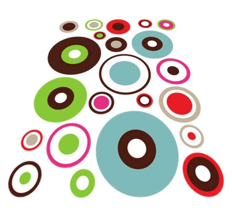 Vinyl teppe geometrisk enkle geometriske sirkler - Tenstickers