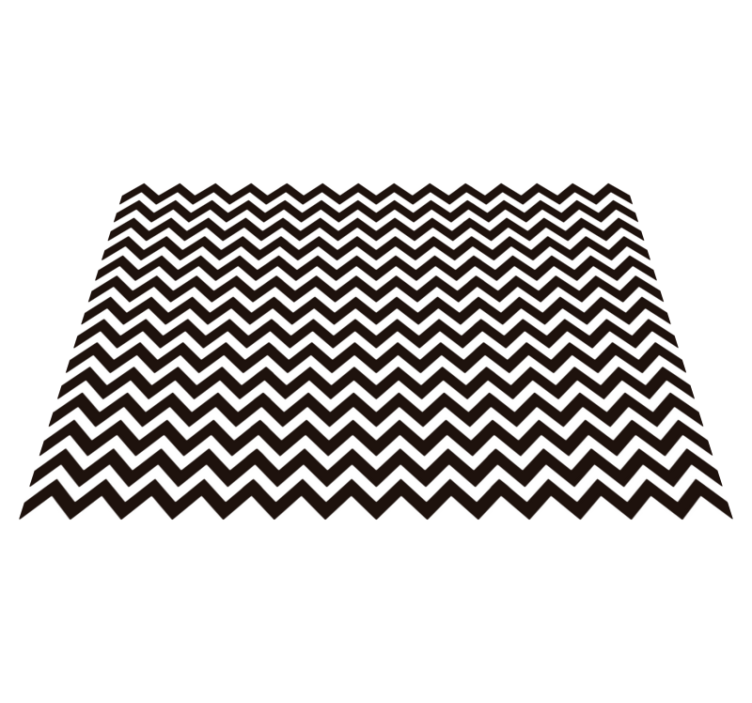 Vinyl teppe geometrisk zigzag stripemønster - Tenstickers