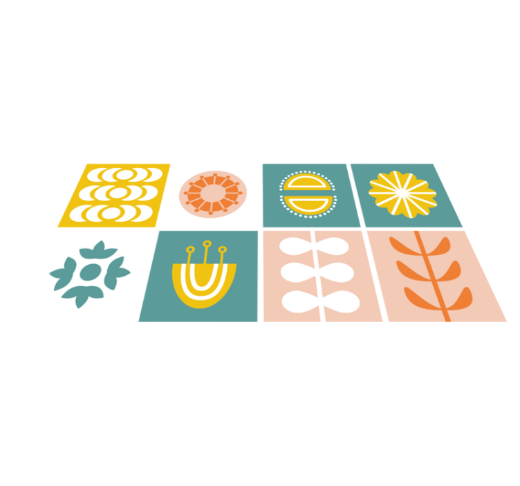 Vinyl teppe geometrisk norsk flisdesign - Tenstickers