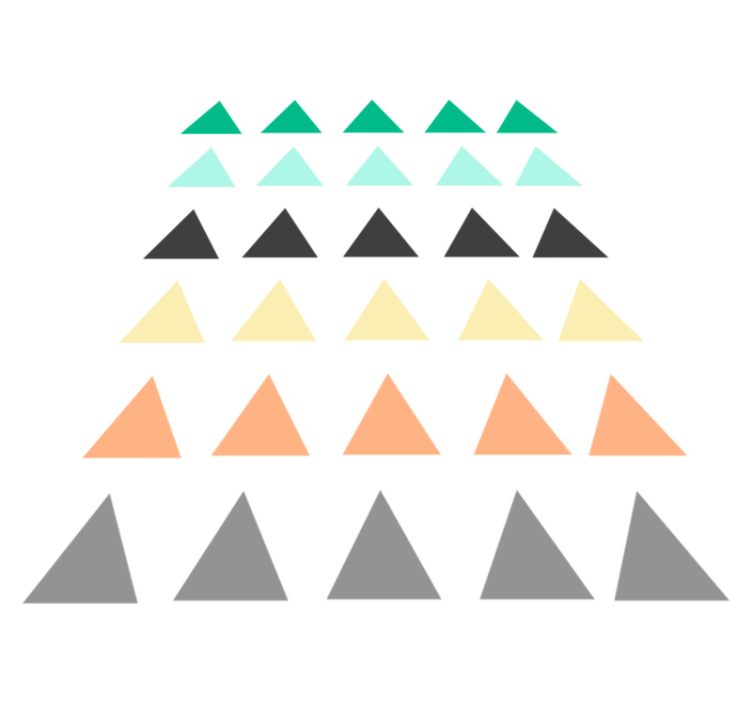 Vinyl teppe geometrisk pakke med 30 små trekanter - Tenstickers