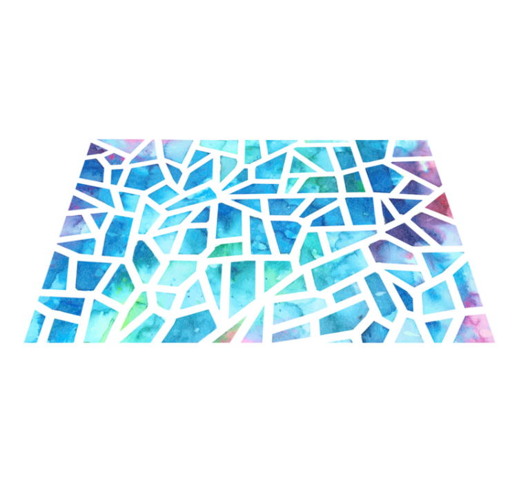 Vinyl teppe geometrisk akvarell trekant glassmosaikk - Tenstickers