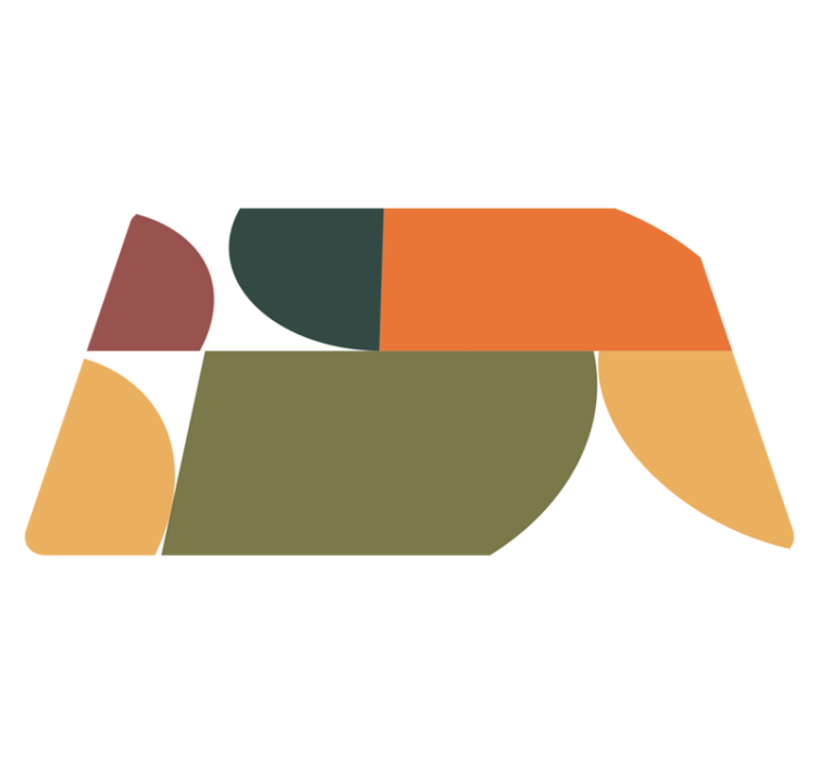 Vinyl teppe geometrisk abstrakt kunst - Tenstickers