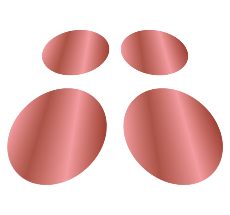 Vinyl teppe geometrisk rosegull prikkete - Tenstickers