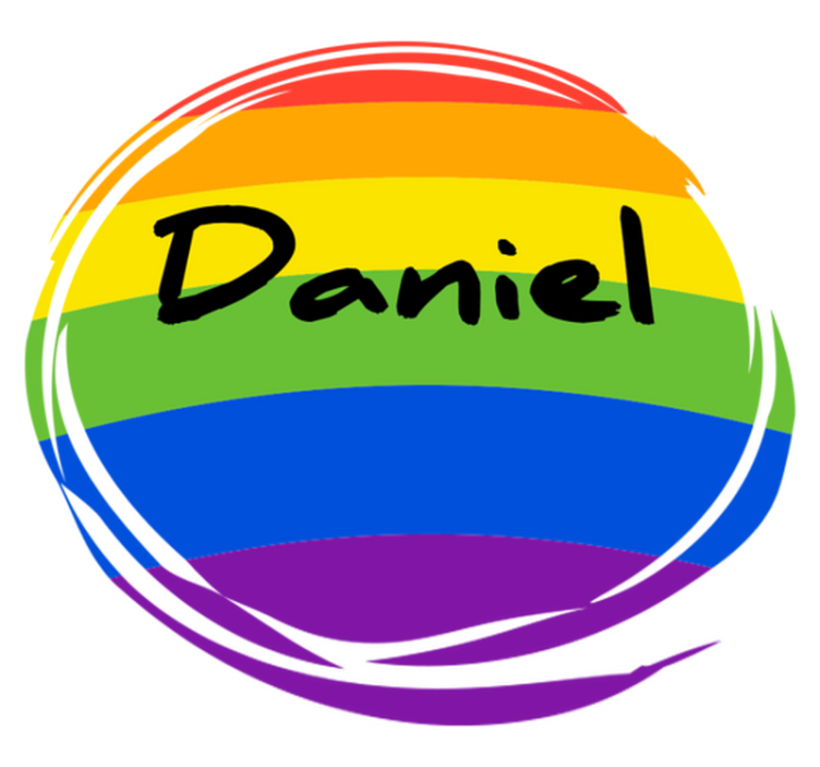 Vinyl teppe geometrisk personlig regnbue sirkel - Tenstickers