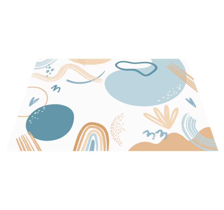 Fargede former vinyl teppe geometrisk - Tenstickers