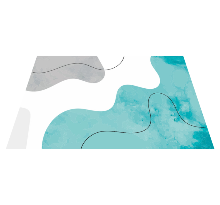 Vinyl teppe geometrisk akvarellformer - Tenstickers