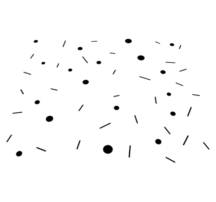 Sirkler og linjer konfetti vinyl teppe geometrisk - Tenstickers