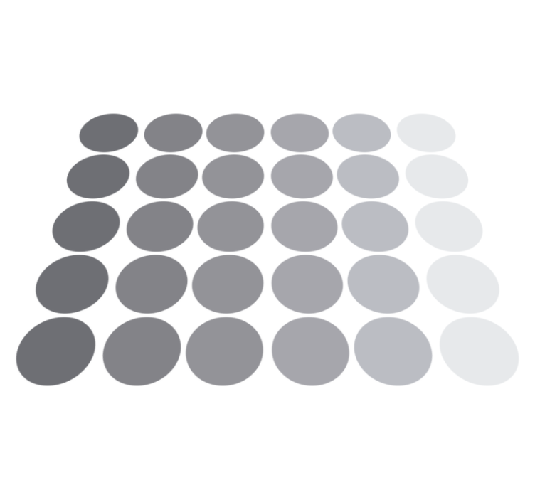 Vinyl teppe geometrisk grå sirkler - Tenstickers