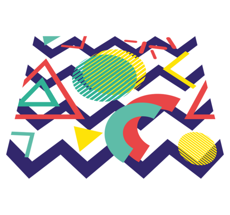 Fargerikt mønster vinyl teppe geometrisk - Tenstickers