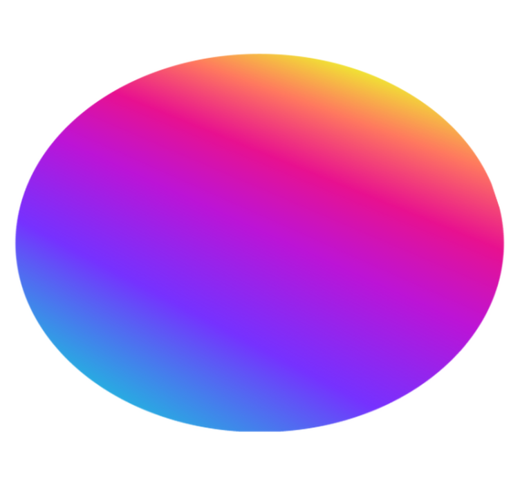 Vinyl teppe geometrisk fargerik gradient sirkel - Tenstickers