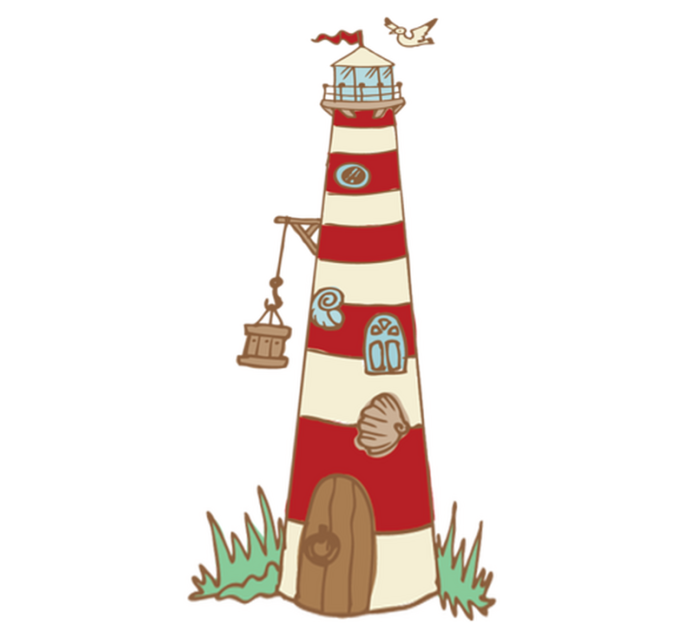 Lighthouse design vinyl teppe spedbarn - Tenstickers
