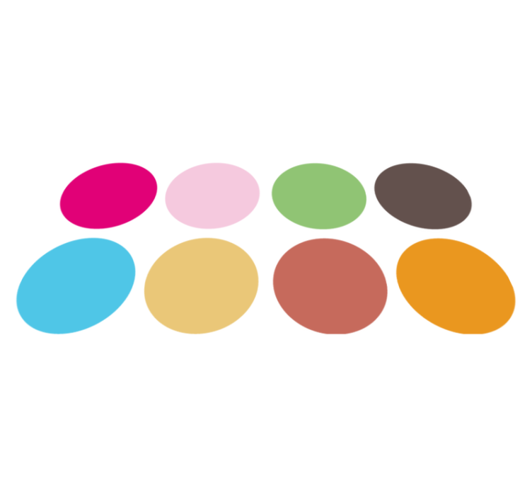 Vinyl teppe spedbarn fargerike sirkler - Tenstickers