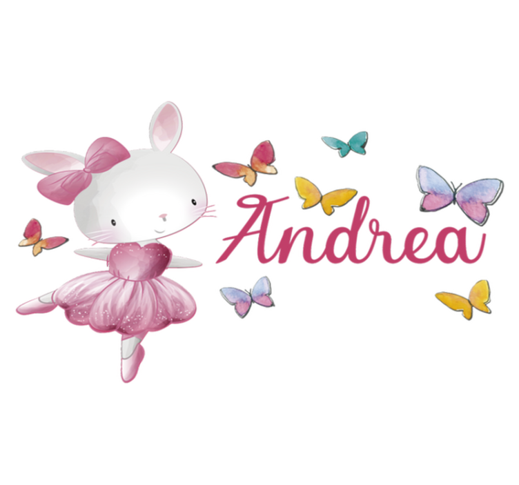 Ballettjente omringet av sommerfugler vinyl teppe spedbarn - Tenstickers