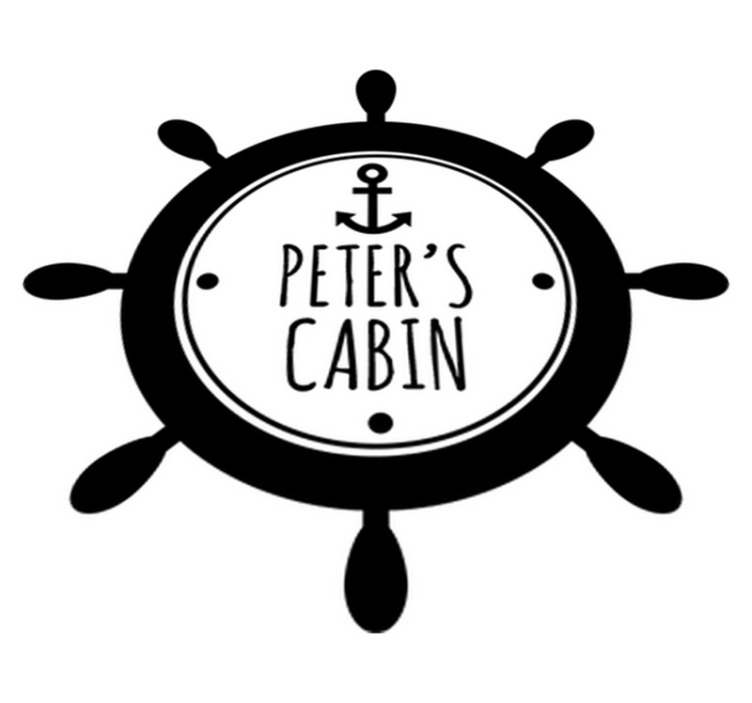 Vinyl teppe spedbarn med navn rudder - Tenstickers