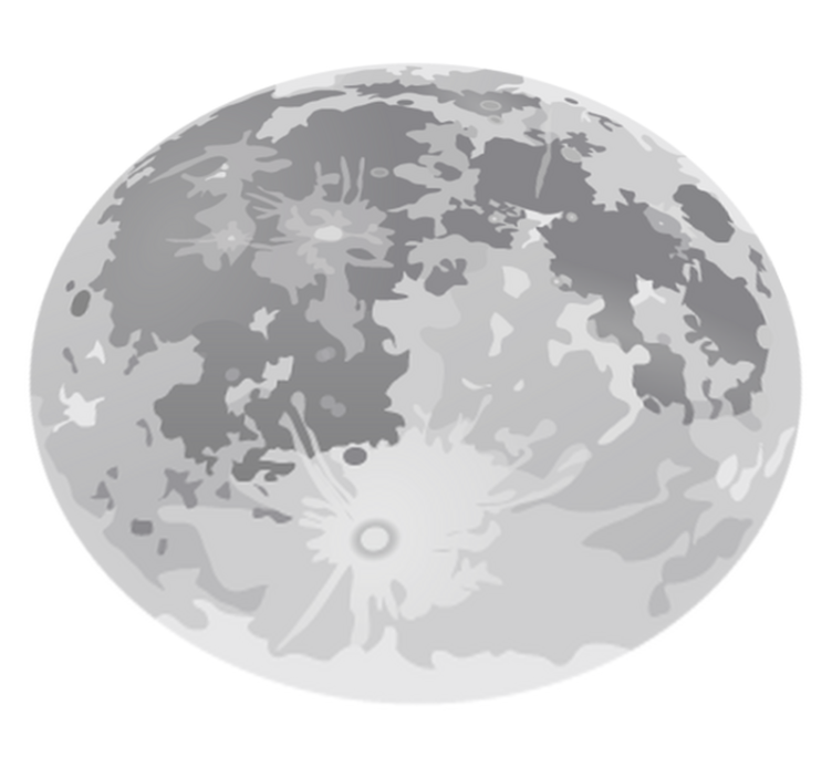 Fullmåne vinyl teppe spedbarn - Tenstickers