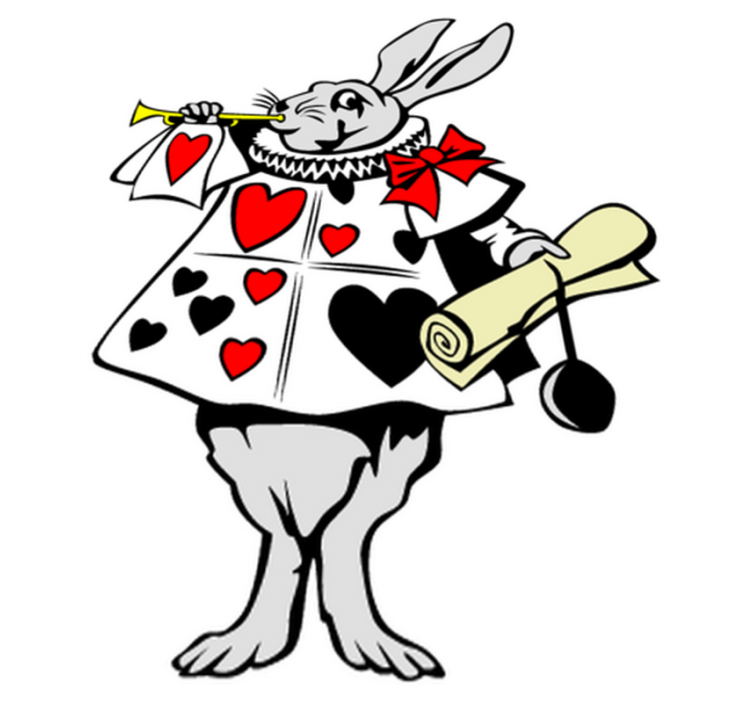 Vinyl teppe spedbarn wonderland kanin - Tenstickers