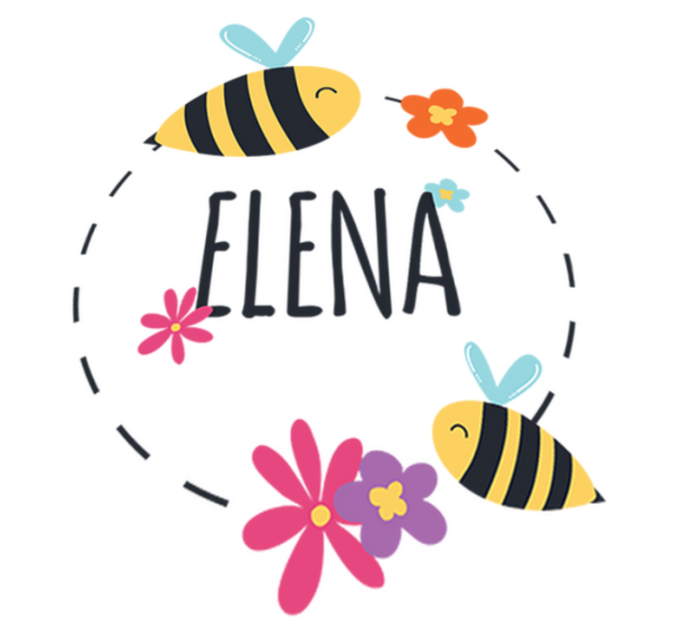 Vinyl teppe spedbarn tilpasset navn vår - Tenstickers