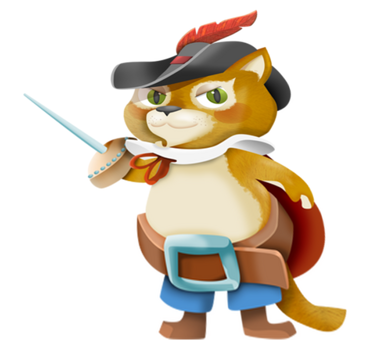 Vinyl teppe spedbarn pus i boots - Tenstickers