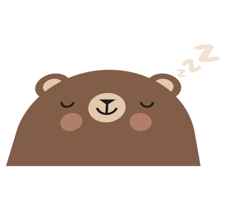 Vinyl teppe spedbarn bamse til barnerom - Tenstickers