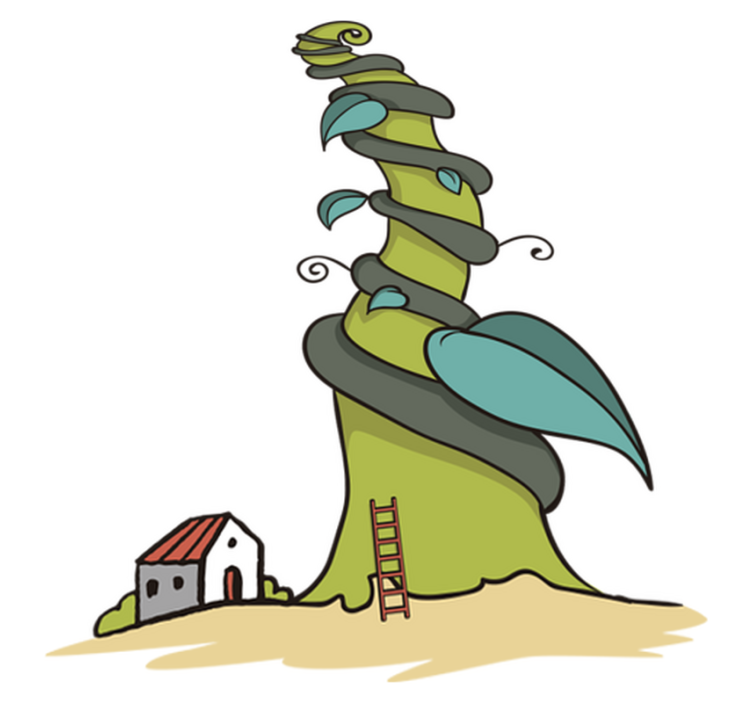 Vinyl teppe spedbarn magiske bønner - Tenstickers