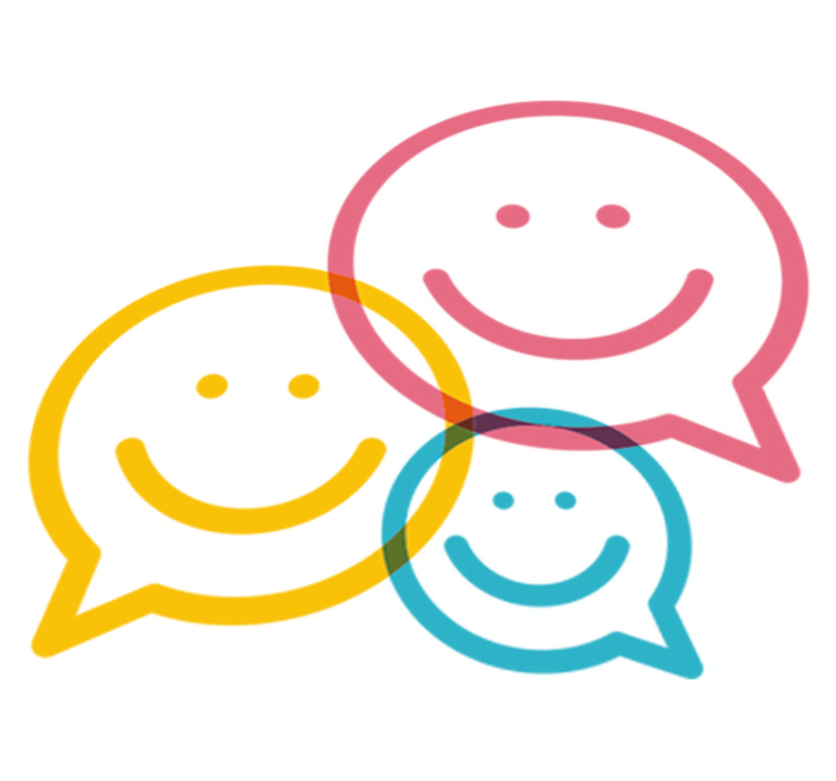 Glede fargerike ansikter vinyl teppe spedbarn - Tenstickers