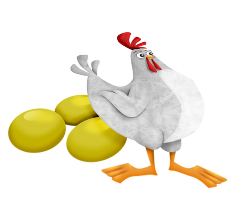 Vinyl teppe spedbarn fen med gullegg - Tenstickers