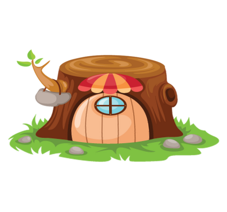 Vinyl teppe spedbarn kistehus - Tenstickers