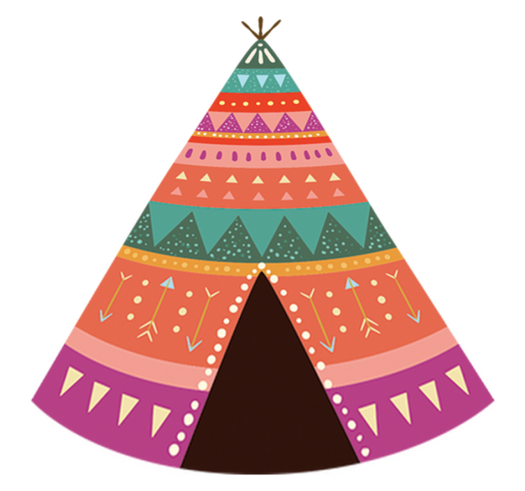 Vinyl teppe spedbarn indisk butikk hodegavl - Tenstickers