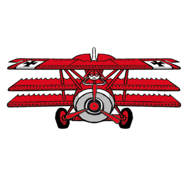 Vinyl teppe spedbarn rød baron tegneserie - Tenstickers