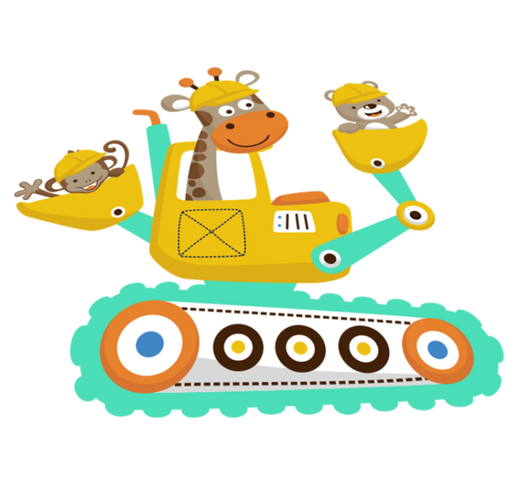 Vinyl teppe spedbarn med dyremotiver - Tenstickers