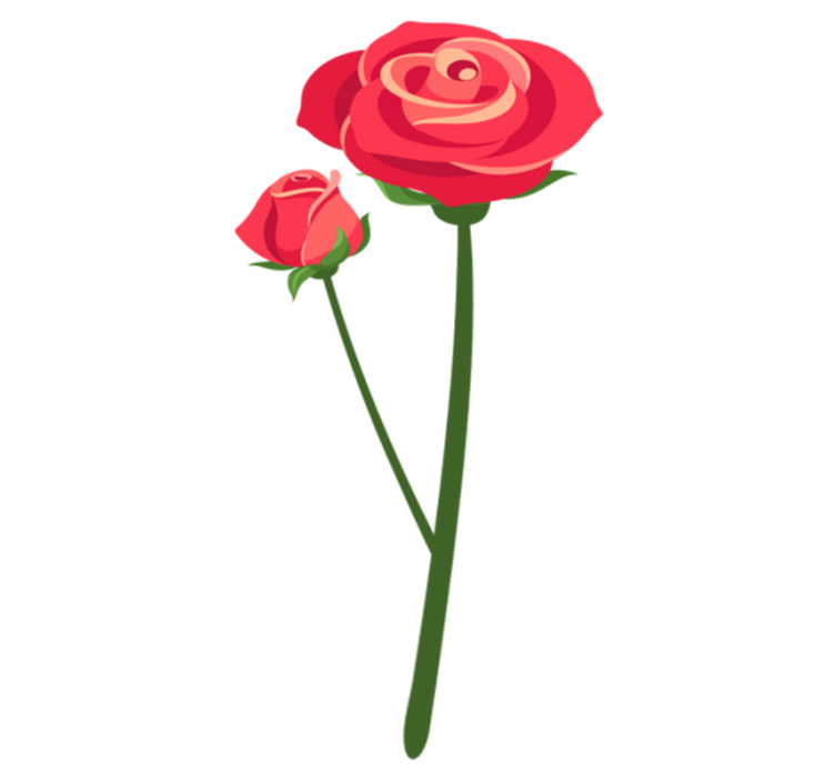 3d roser vinyl teppe soverom - Tenstickers