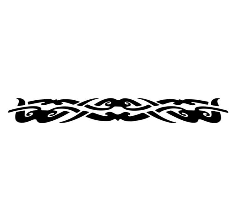 Vinyl teppe soverom monokrom tribal design - Tenstickers
