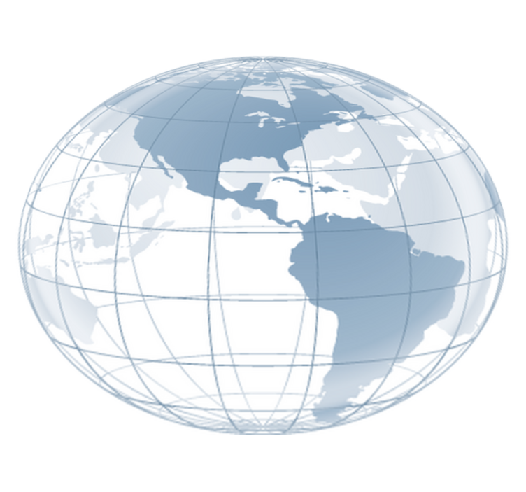 Vinyl teppe soverom kart over blå amerika - Tenstickers