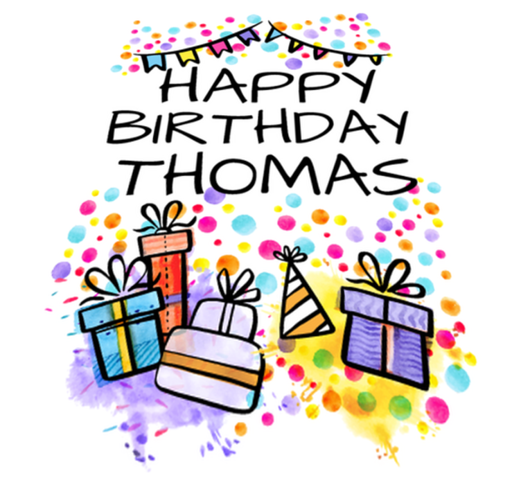 Vinyl teppe spedbarn personliggjort til bursdag - Tenstickers