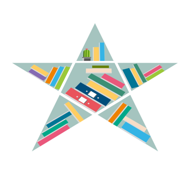 Vinyl teppe spedbarn stjerne leser - Tenstickers