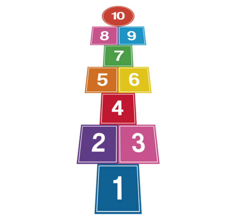 Rayuela fargerikt vinyl teppe spill - Tenstickers