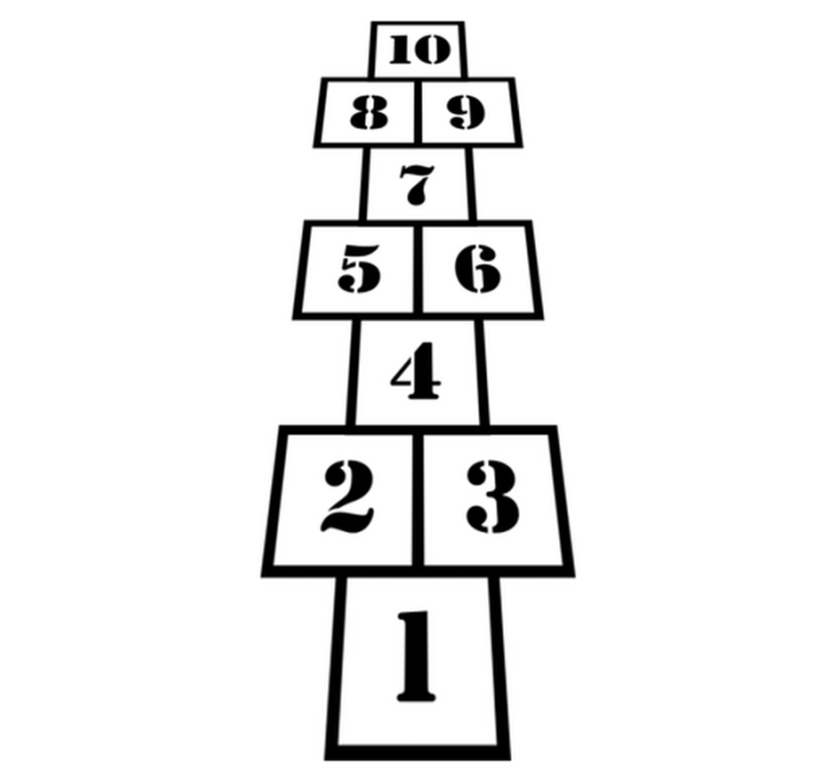 Vinyl teppe spill moderne barnehoppe - Tenstickers