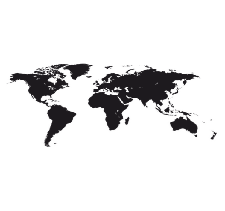 Vinyl teppe verdenskart dekorativt kart - Tenstickers