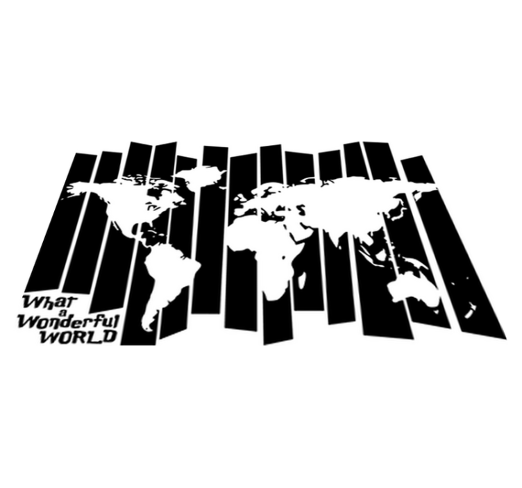 Vinyl teppe verdenskart retro - Tenstickers